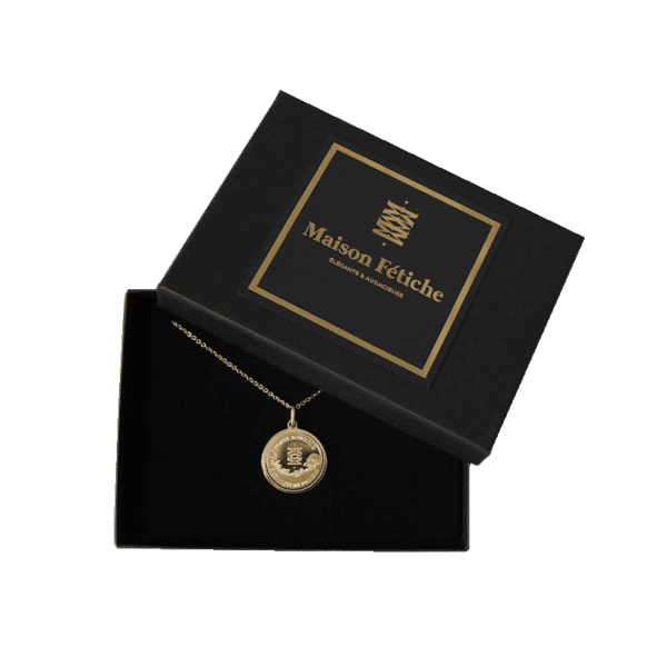 packaging1 coffret medaille chaine or made in France maison fétiche