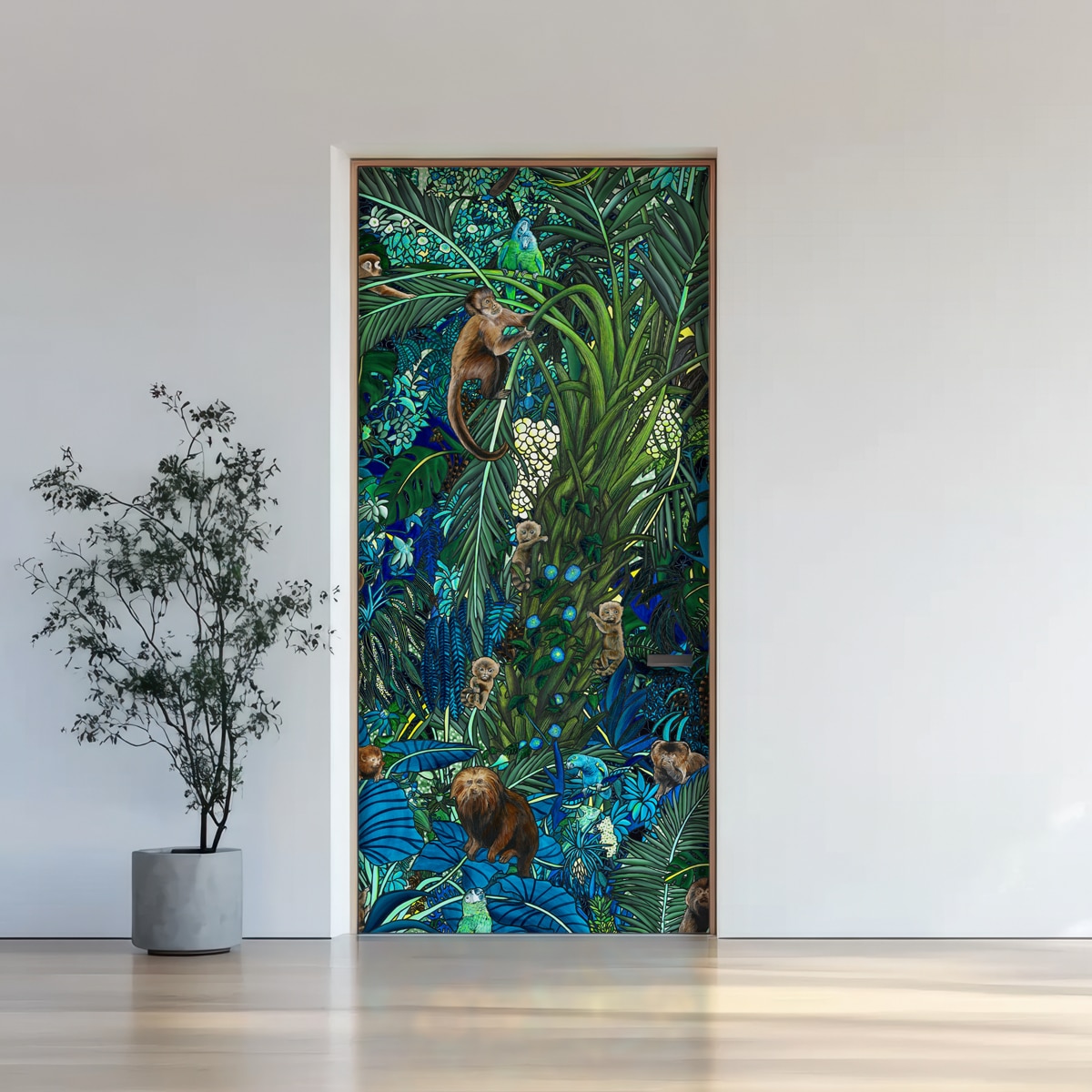 Lé N°3 Les gardiens Original 90,6 x 265 cm 2 Détail lé Papier peint Les gardiens Original par Maison Fétiche